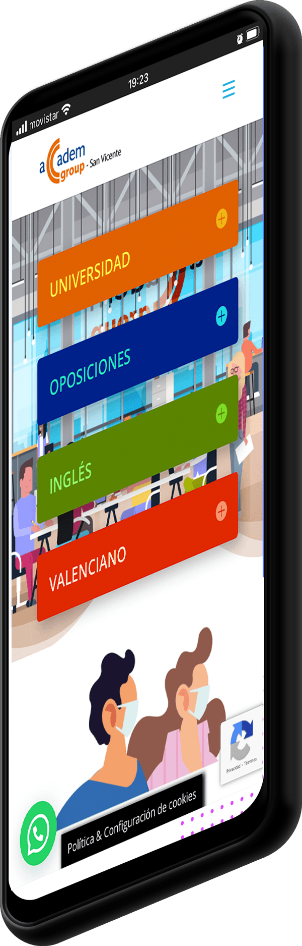 perspectiva-telefono Teléfono móvil con imagen de aCCadem