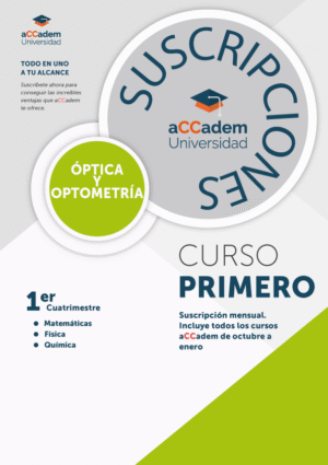 Suscripción Óptica y Optometría Primer Curso